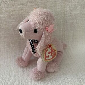 Ty Beanie Baby BRIGITTE the Pink Poodle Dog 6.5" Stuffed Animal Toy Lovey